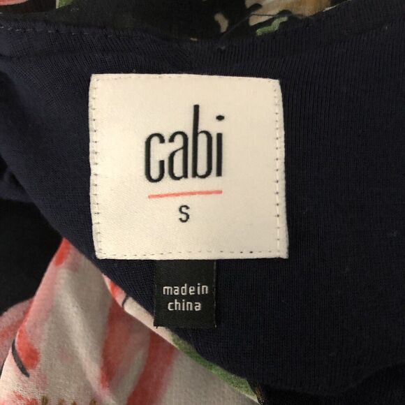 CAbi #5220 Size Small Fairytale Floral Cold Shoulder Blouse Top Shirt Lined‎ - Picture 3 of 16